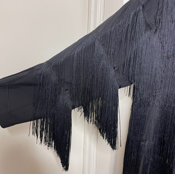 Eloquii Tuxedo Black Fringe Dress [Size 16] - Picture 5 of 5